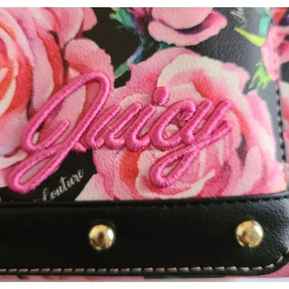 JUICY COUTURE IN BLOOM FLORAL CROSSBODY BAG PURSE WITH POUCH & SCARF NWT - Picture 7 of 8